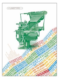 an image of a typewriter with a colorful background