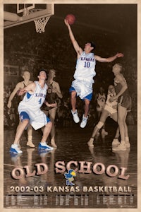 old school kansas basketball poster
