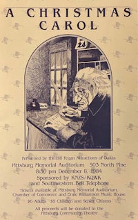 a poster for a christmas carol