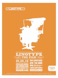a poster for the linotype exhibition