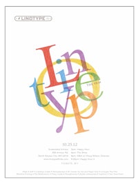 the cover of a book with the words'in type'on it